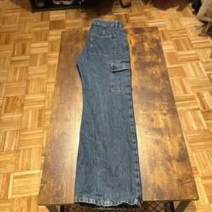 Heidi dynamite denim wide leg jeans with pockets dark wash